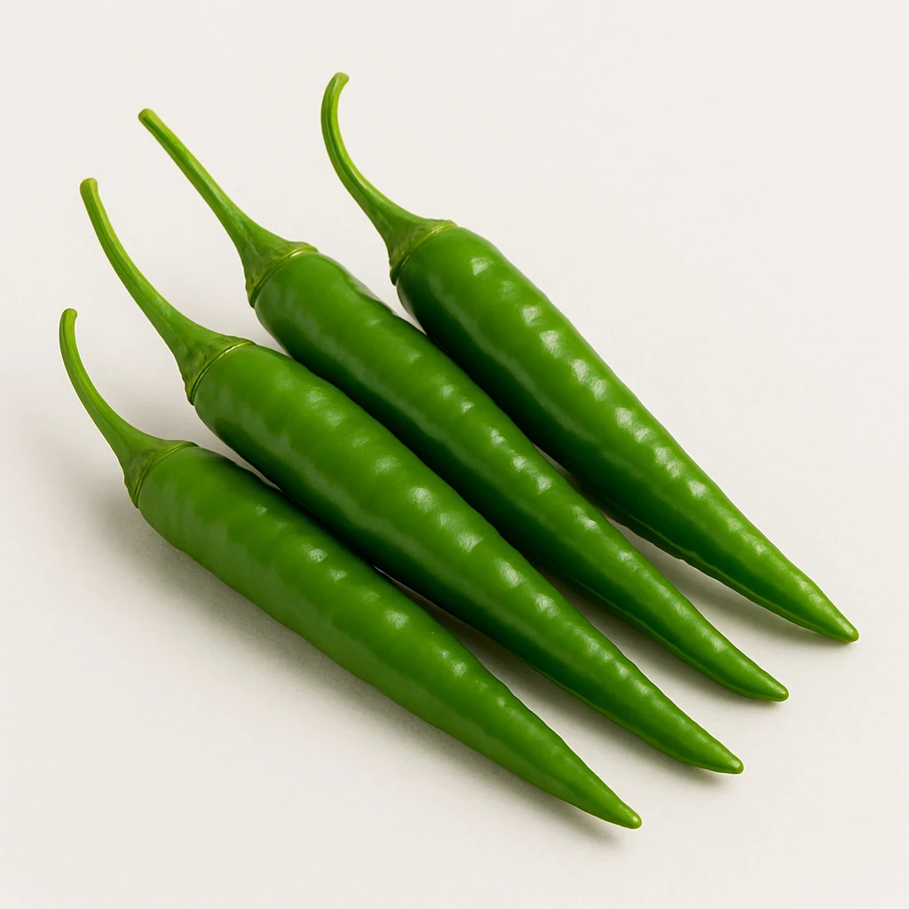 Green Chilli / Hari Mirch 100 g – Fresh Spicy Chillies for Tadka, Curry & Pickle