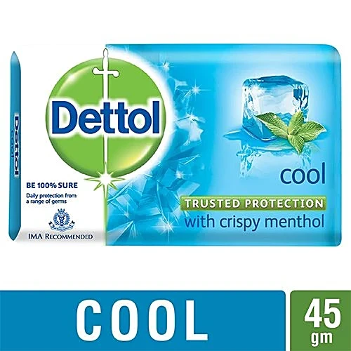 Dettol Intense Cool 2X Menthol Soap Protects from Body Odour 45 g