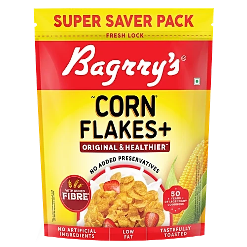 Bagrry's Corn Flakes Plus Original & Healthier (with Fibre Power) 300Gm