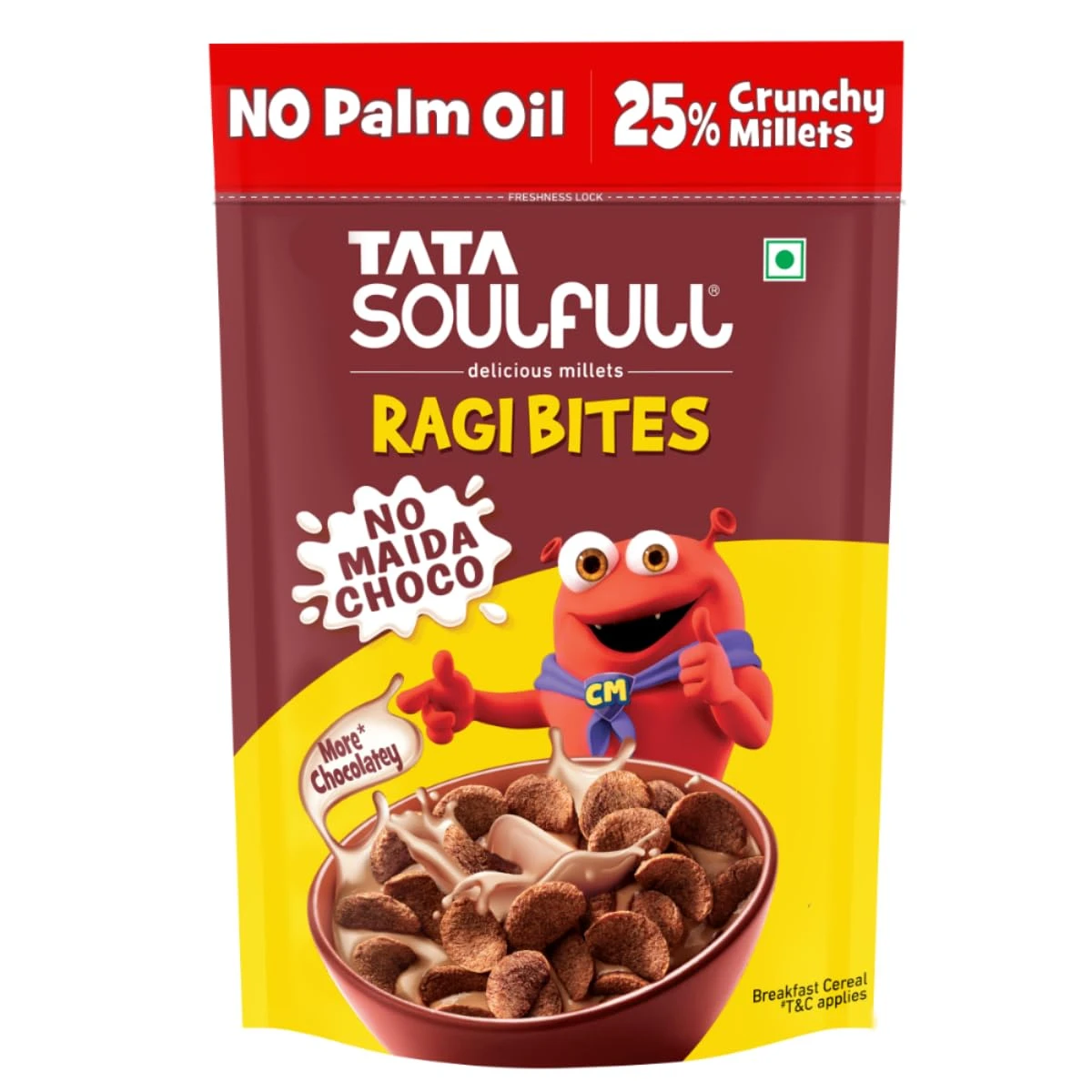 Tata Soulfull Ragi Bites Choco 7 Grains Kids Breakfast Cereal (No Maida) 375g