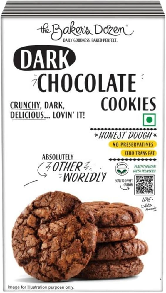 The Baker's Dozen Dark Chocolate Cookies 200gm