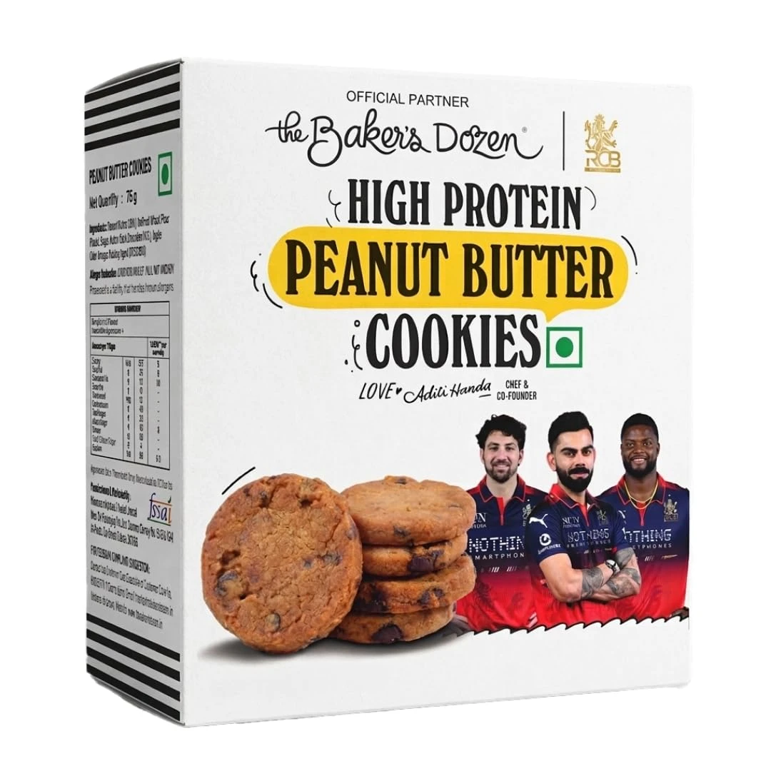 The Baker's Dozen High Protein Peanut Butter Cookies 75gm