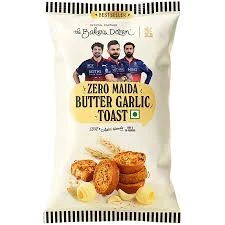 The Baker's Dozen Zero Maida Butter Garlic Toast, Whole Wheat 90gm