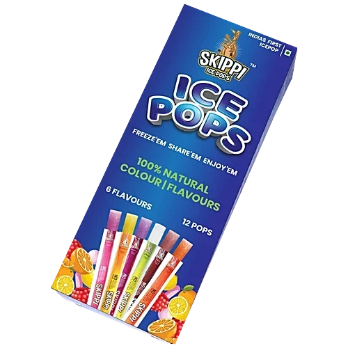 Skippi Natural Multi Flavour Ice Pops 12*70ml