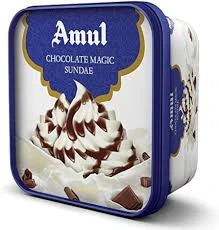 Amul Chocolate Magic Sundae Ice Cream Tub 1L
