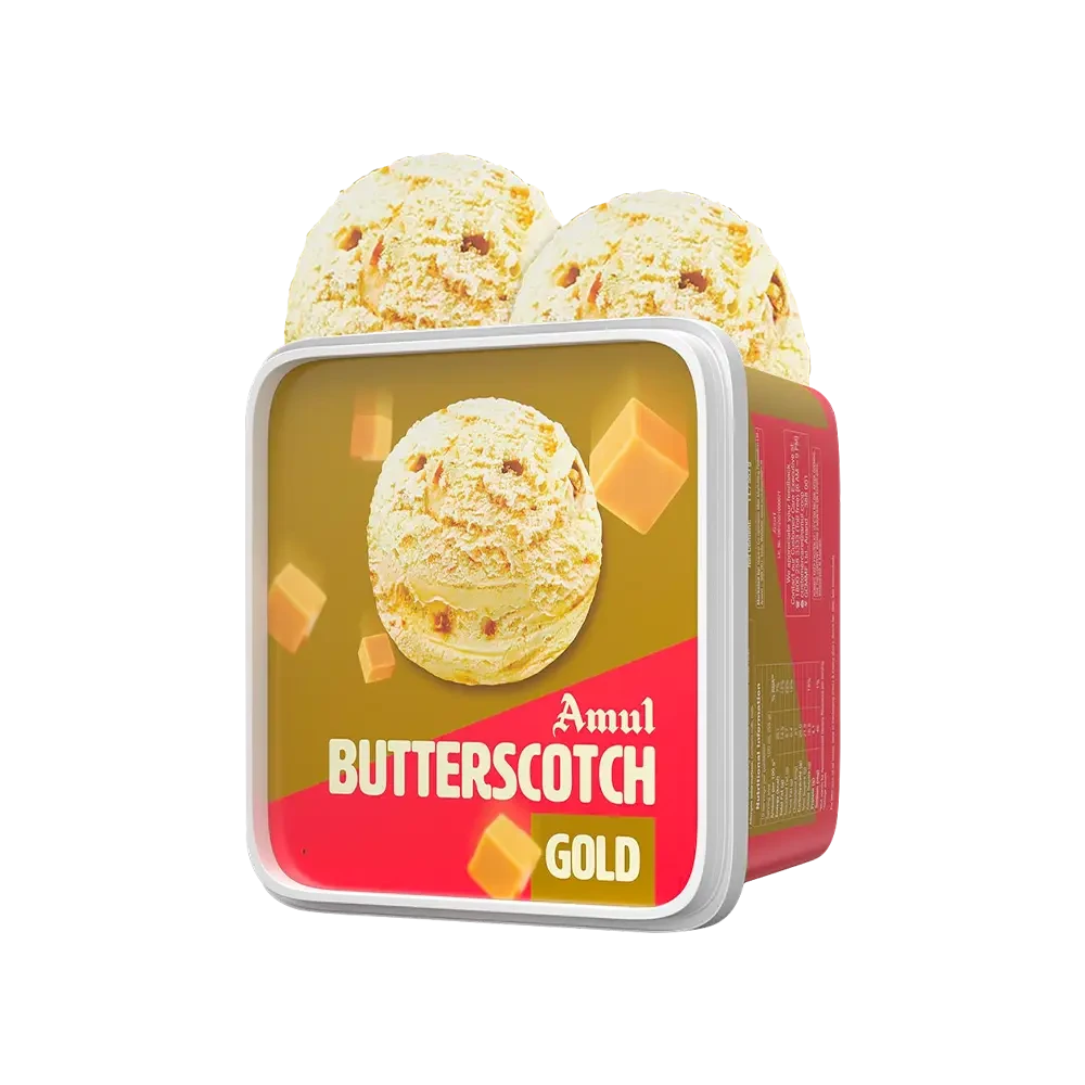 Amul Gold Butterscotch Ice Cream Tub 1L