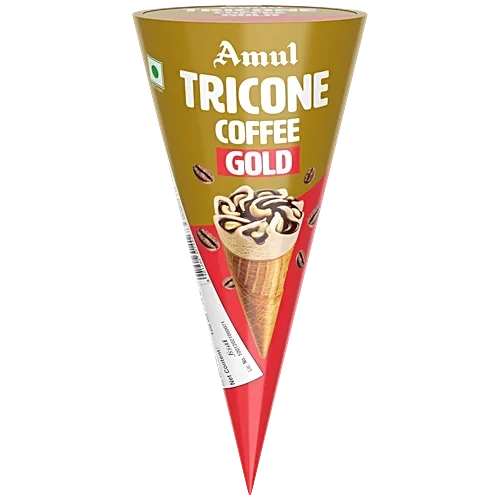 Amul Gold Coffee Tricone Ice Cream Cone 120ML