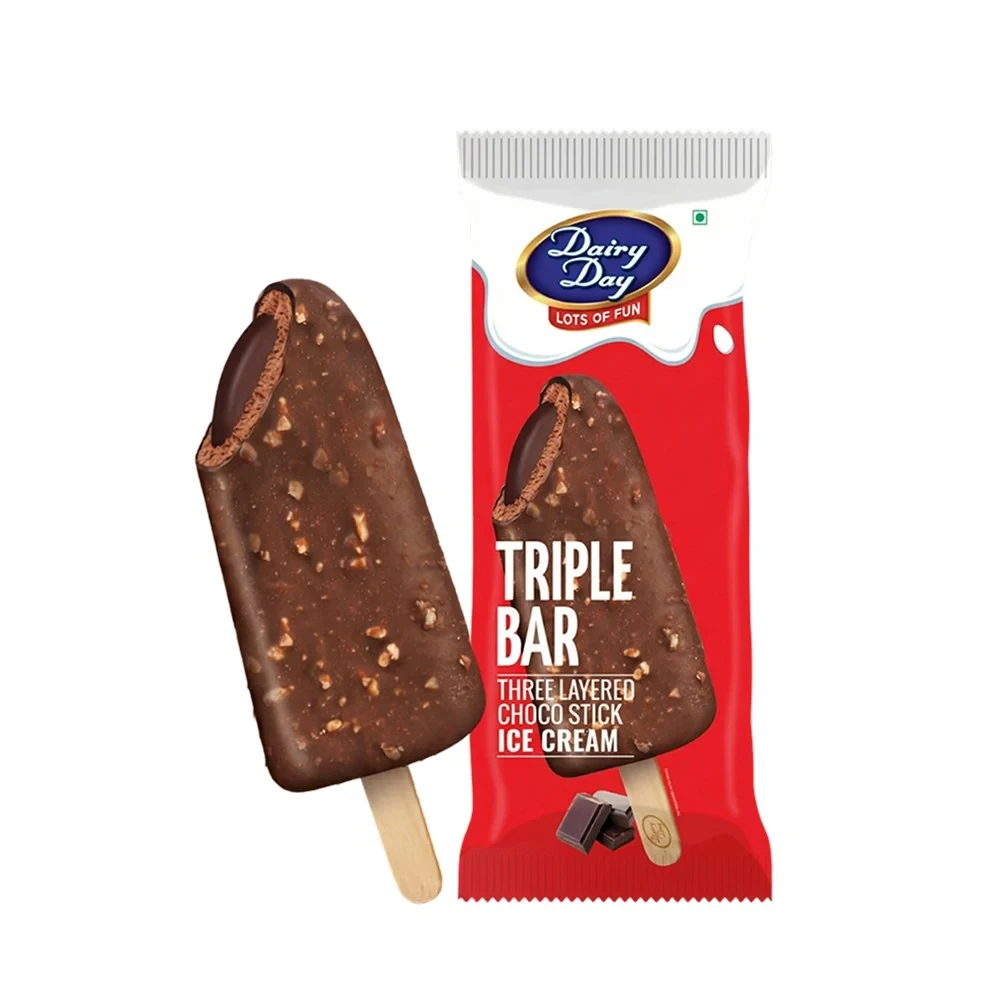 Dairy Day Triple Bar Three Layered Choco Frozen Dessert Stick 70ML