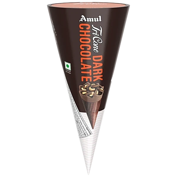 Amul Tricone Dark Chocolate Ice Cream Cone 120ML
