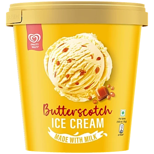 Kwality Wall's Butterscotch Ice Cream Tub 700 ML