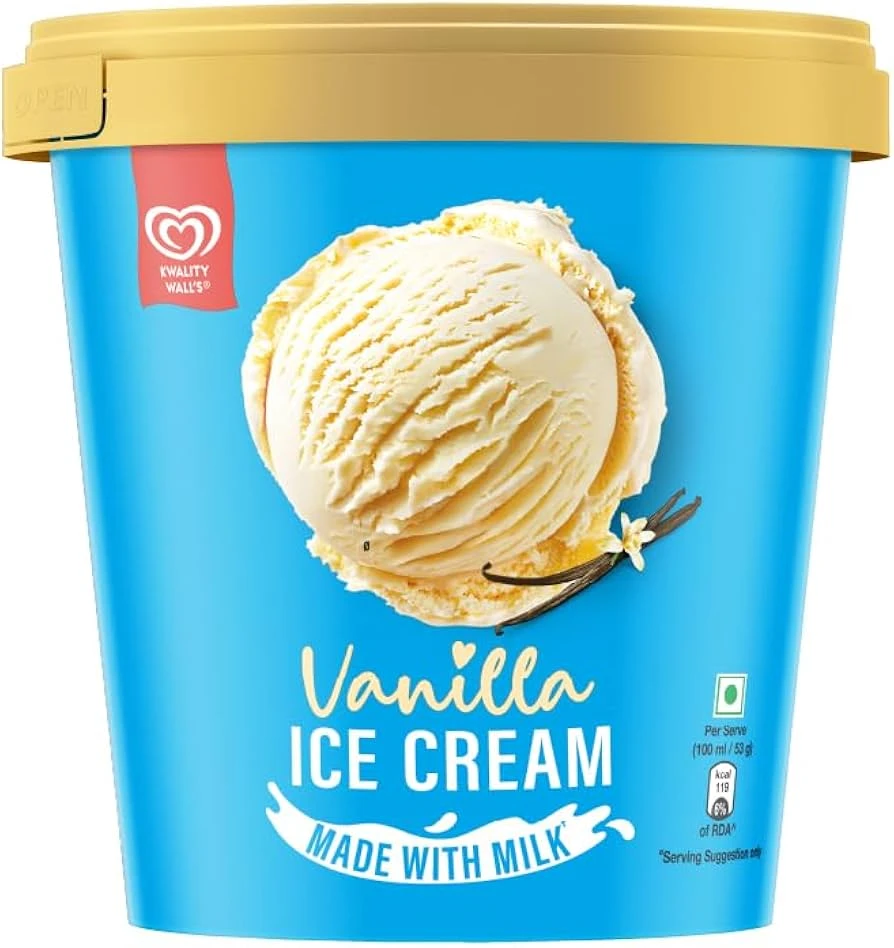 Kwality Wall's Vanilla Ice Cream Tub 700ML