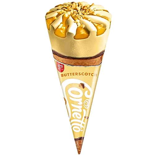Kwality Walls Cornetto Butterscotch Frozen Dessert Cone 105ML