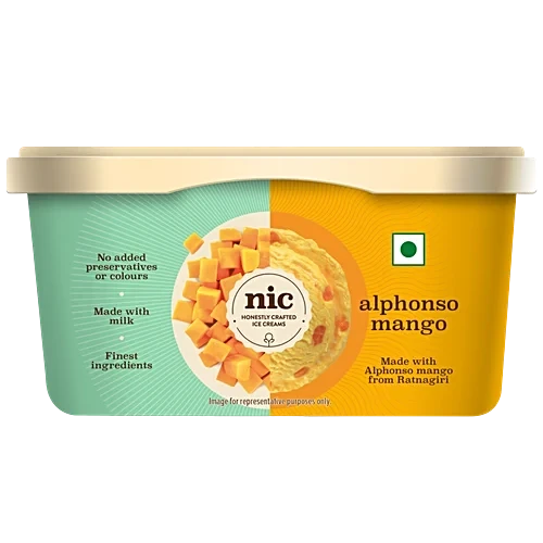NIC Alphonso Mango Ice Cream Tub 500 ml