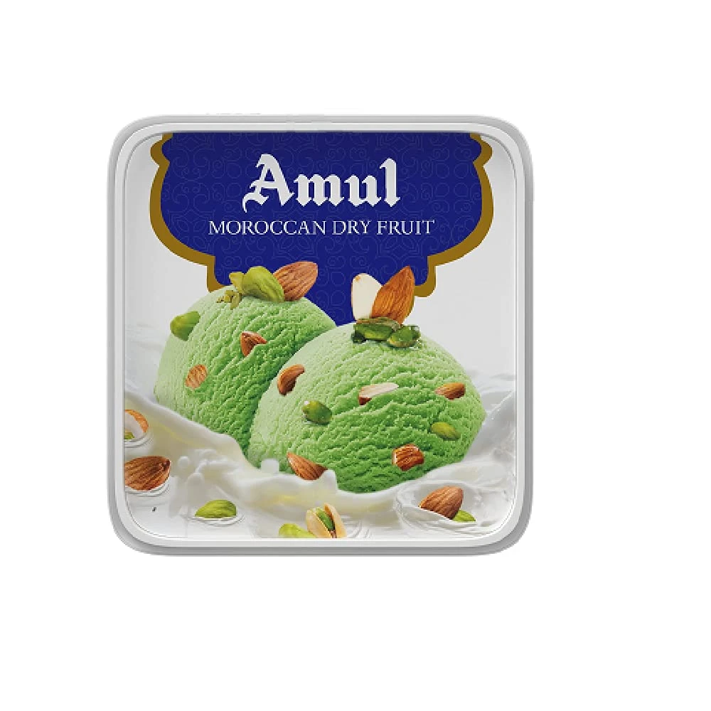 Amul Moroccan Dry Fruit Flavoured Ice Cream Tub 1 ltr