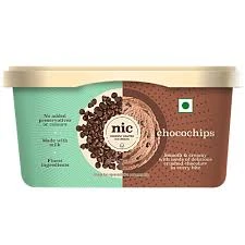 NIC Choco Chips Ice Cream Tub 500 ml