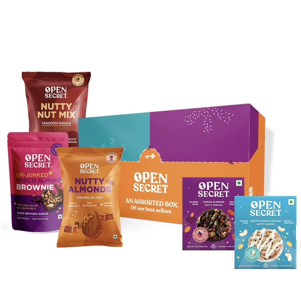 Open Secret Cookies, Brownie & Dry Fruits Gift Pack 121gm