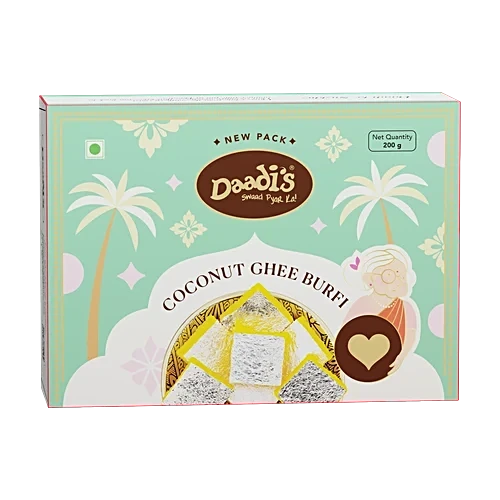Coconut Ghee Burfi by Daadi's 200 g