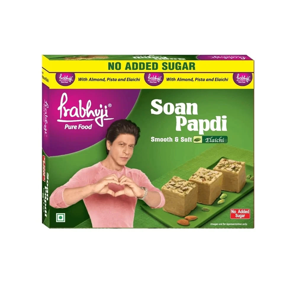 Eliachi Soan Papdi (No Added Sugar) by Haldiram's Prabhuji 400 g