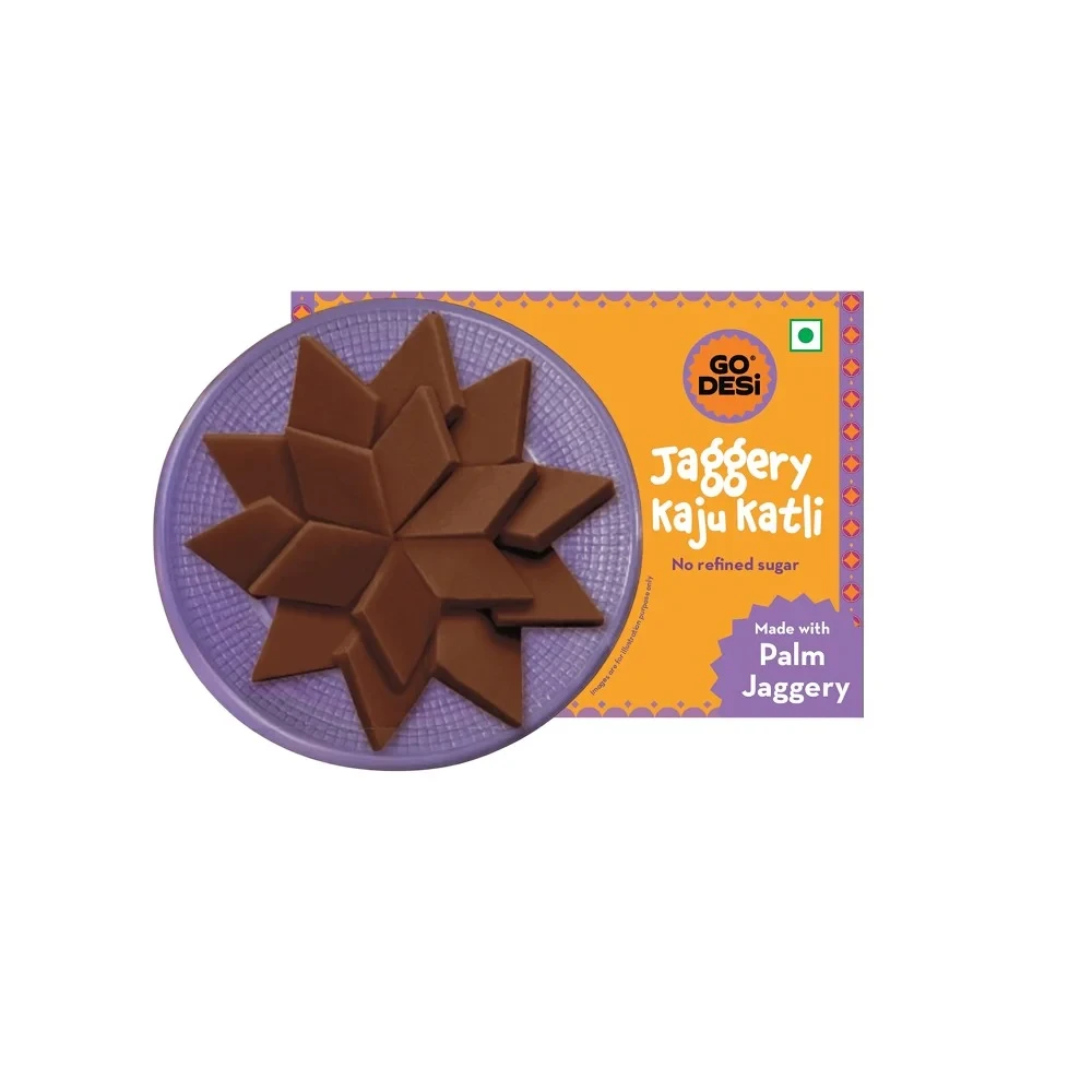 Palm Jaggery Kaju Katli with 69% Cashews by GO DESi 200 g