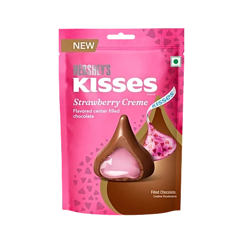 Hershey's Kisses Strawberry Creme Center Filled Milk Chocolate Pack 40.5 g