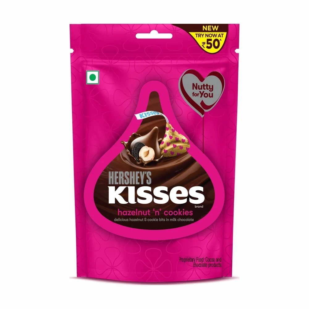 Hershey's Kisses Hazelnut n Cookies Milk Chocolate Pack 33.6 g