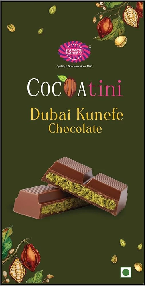 Karachi Bakery Dubai Kunafa Chocolate Bar 90 g