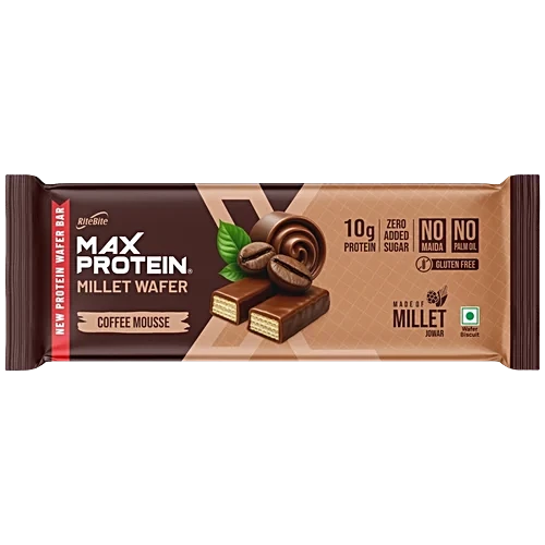 RiteBite Coffee Mousse Millet Waffer Protein Bar 40g