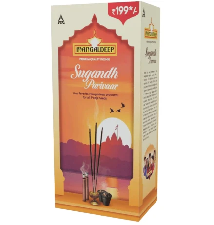 Mangaldeep Premium Sugandh Parivar Agarbatti – 314 g + 1 Multi Stand