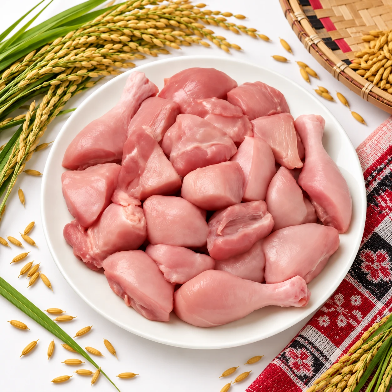 Chicken Curry Cut Skinless 2 KG | Nuakhai Basi Special | FREE 250g–500g Extra